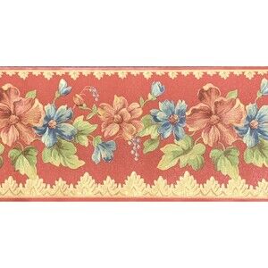Decorative Floral  Wallpaper Border by Brewster Wallcoverings